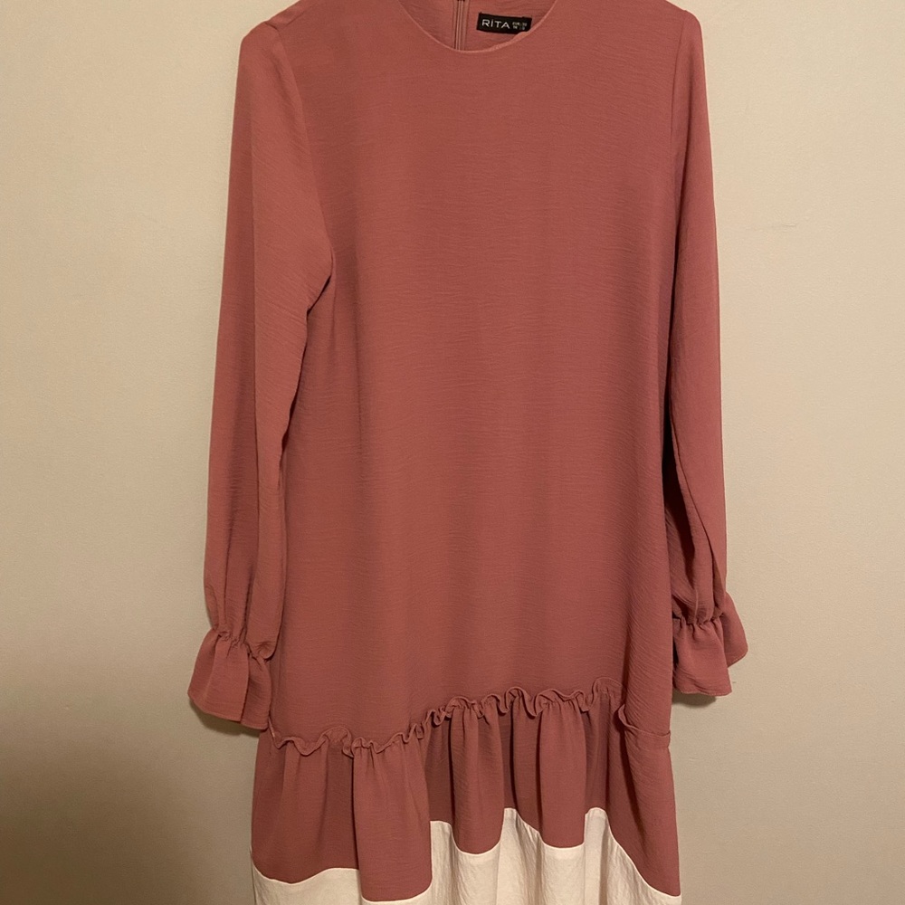 Rose colored mini/midi dress